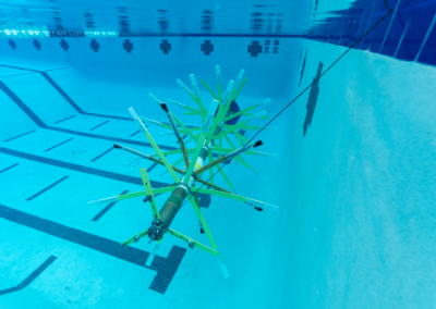 water solutions tool from Xylem on the pool