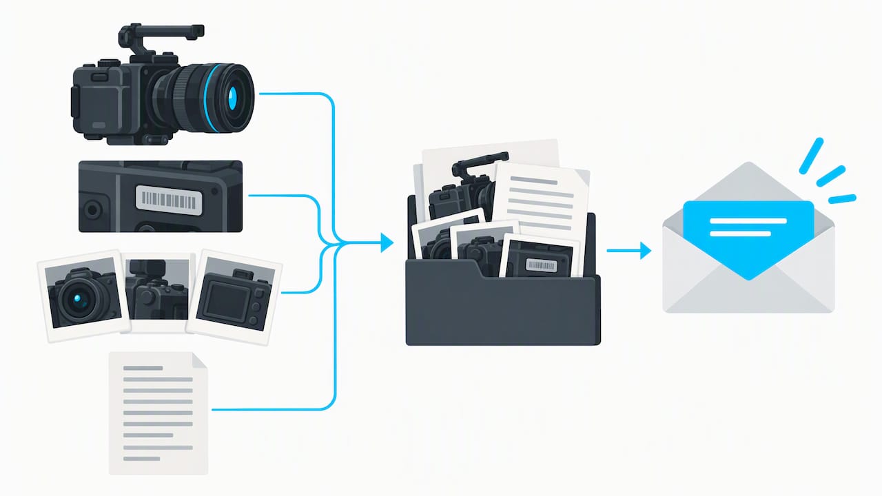 Camera claim evidence gathered together