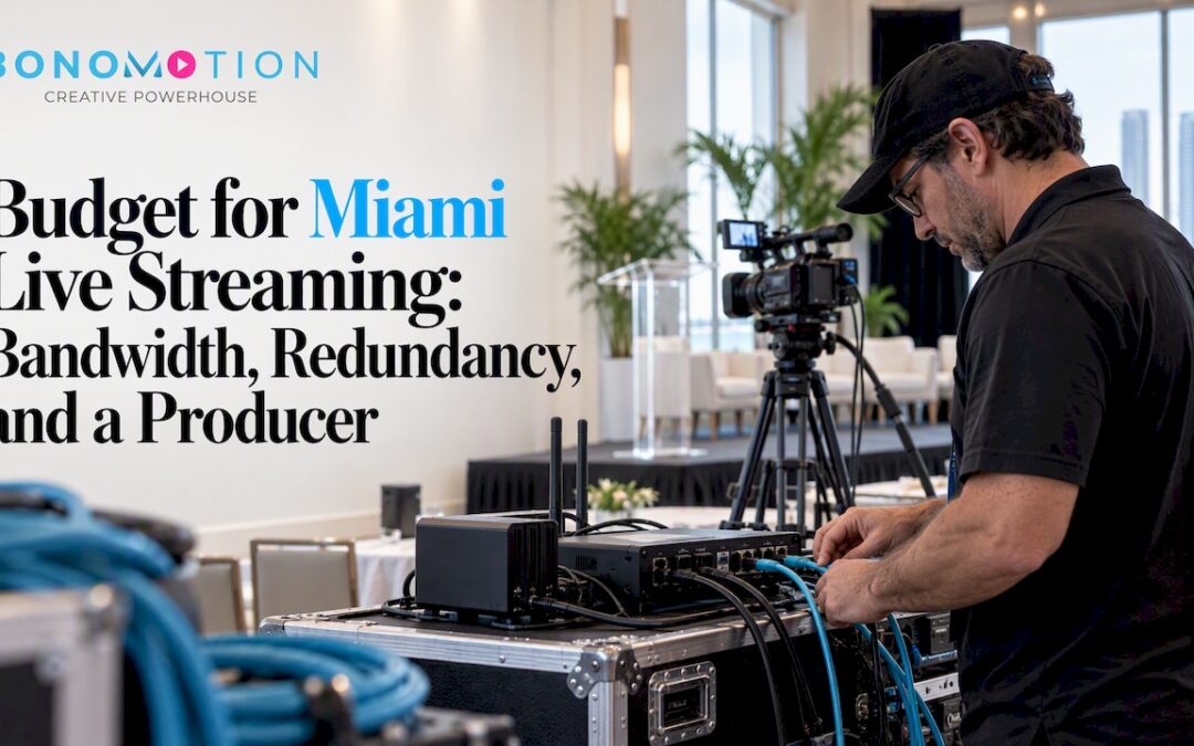 Producer checking live stream internet connections
