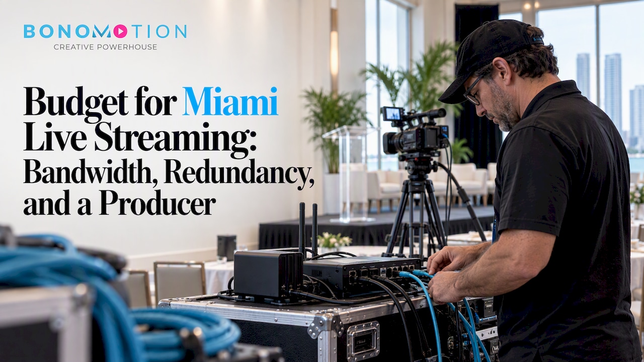 Producer checking live stream internet connections