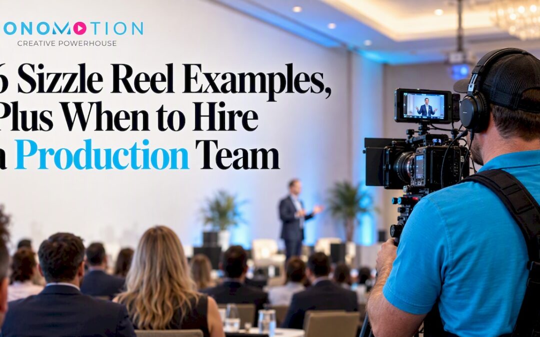 Videographer filming a corporate keynote