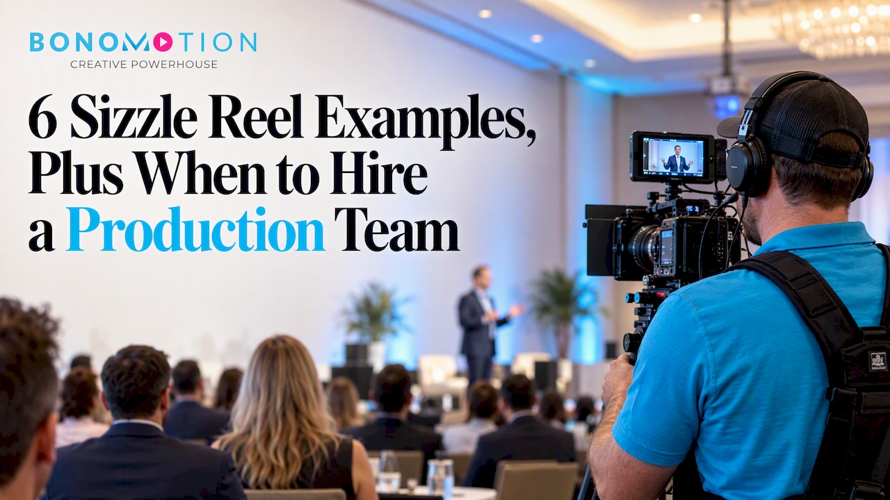 Videographer filming a corporate keynote