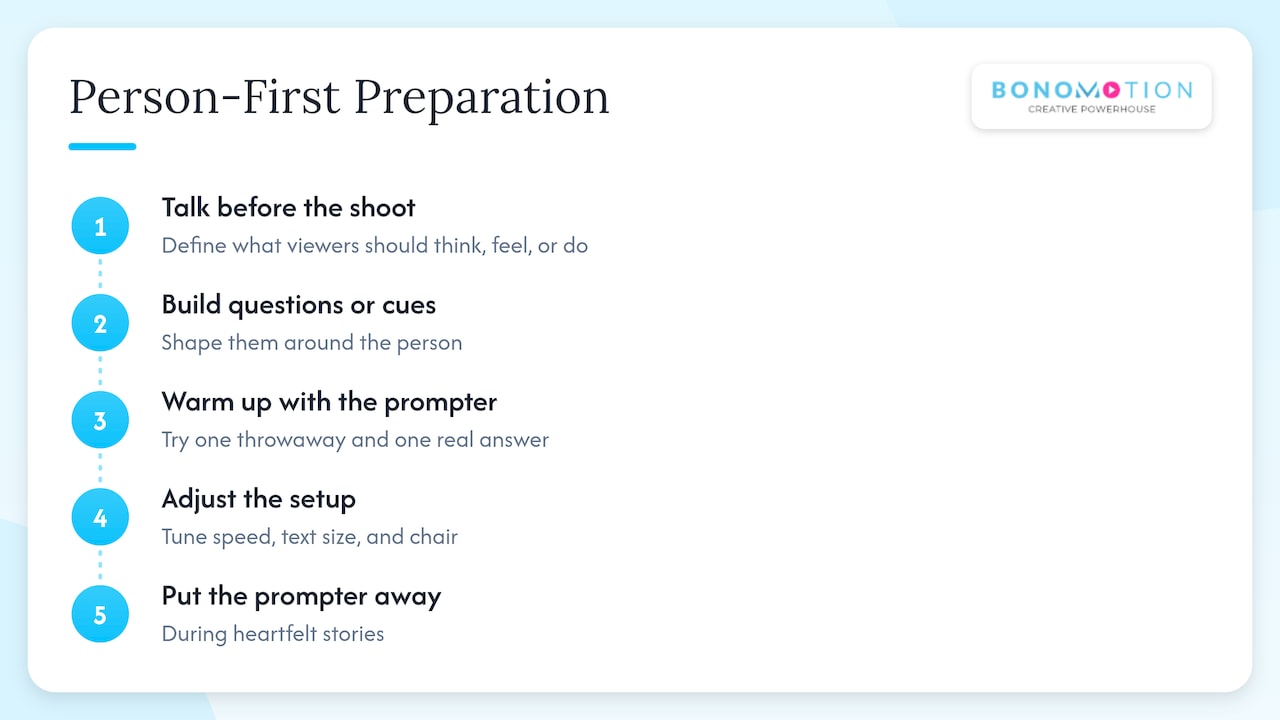 Our Perspective: Prepare the Person, Not Just the Script — overview diagram
