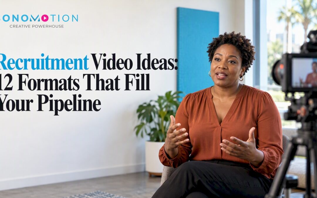 Hiring manager recording a recruitment video