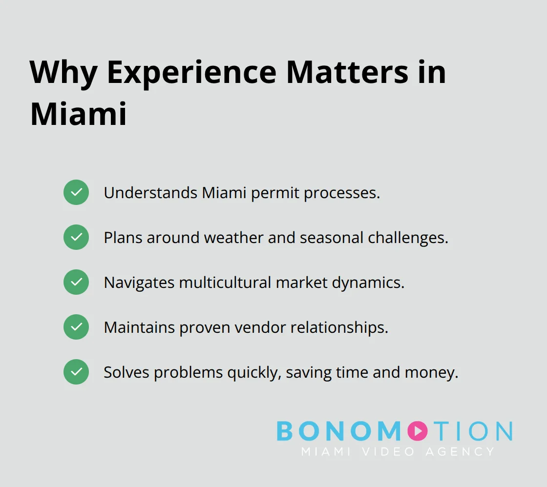 Key benefits of choosing an experienced Miami video production company.